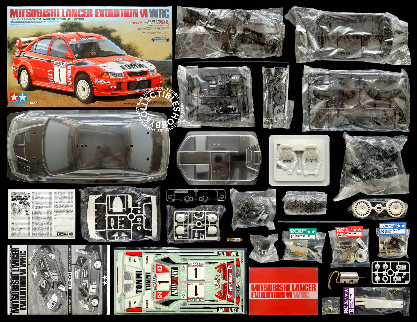 Tamiya Vintage 1/10 RC Mitsubishi Lancer Evolution VI WRC #58257