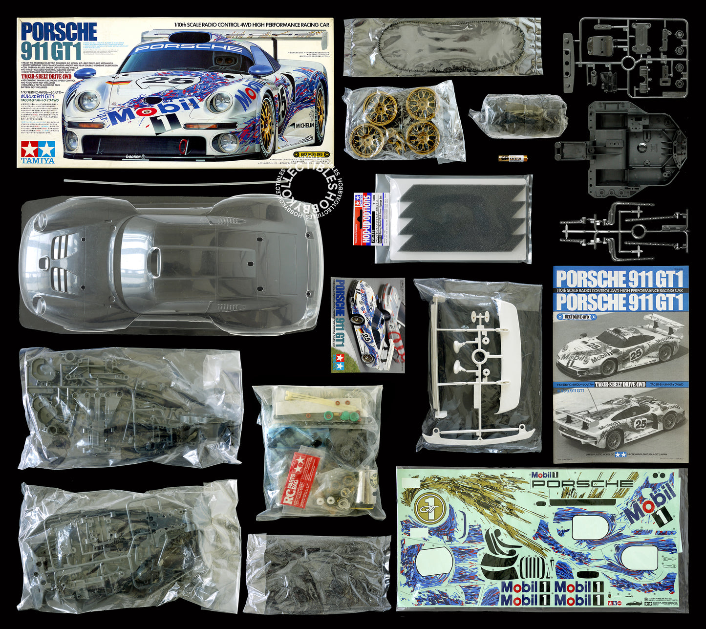 Tamiya Vintage 1/10 RC Porsche 911 GT1 #58193 LM 4WD Model Kit