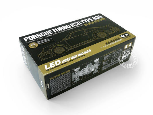 Tamiya 1/10 RC Porsche 934 #47362 50th Ann. LED Black Limited Edition