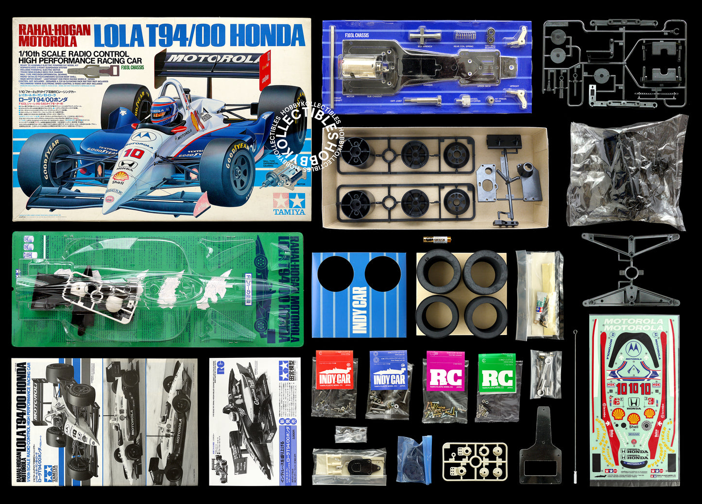 Tamiya Vinatge 1/10 RC Motorola Lola T94/00 Honda Indy #58148