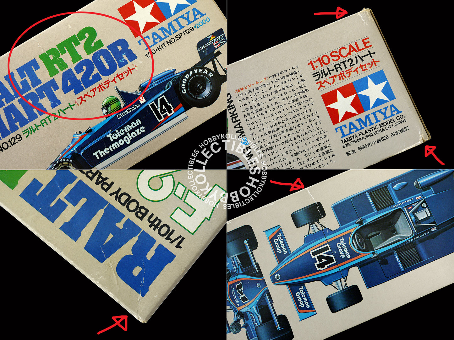 Tamiya Vintage 1/10 RC Ralt RT2 Hart 420R F2 F2 Body Parts SP1129