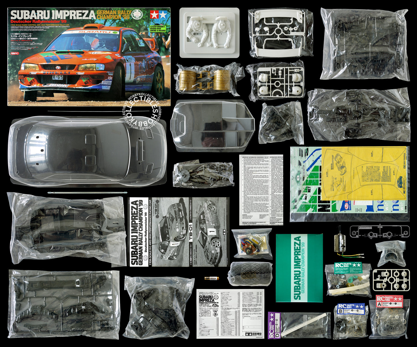 Tamiya Vintage 1/10 RC Subaru Impreza German Rally #58259