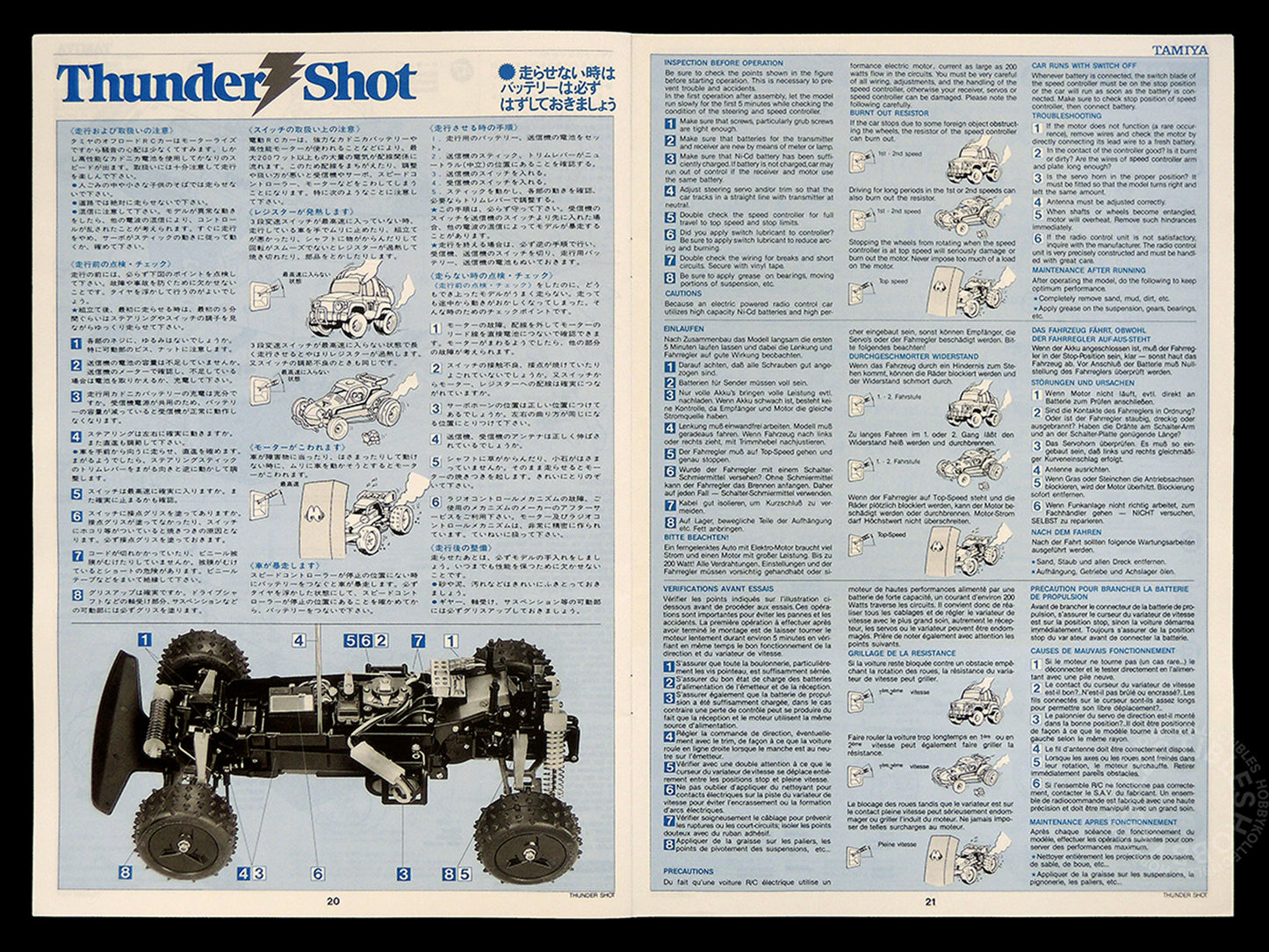 Tamiya 1/10 RC Thunder Shot 2005 Re-release Version #58361 Thunder Shot Chassis Racer