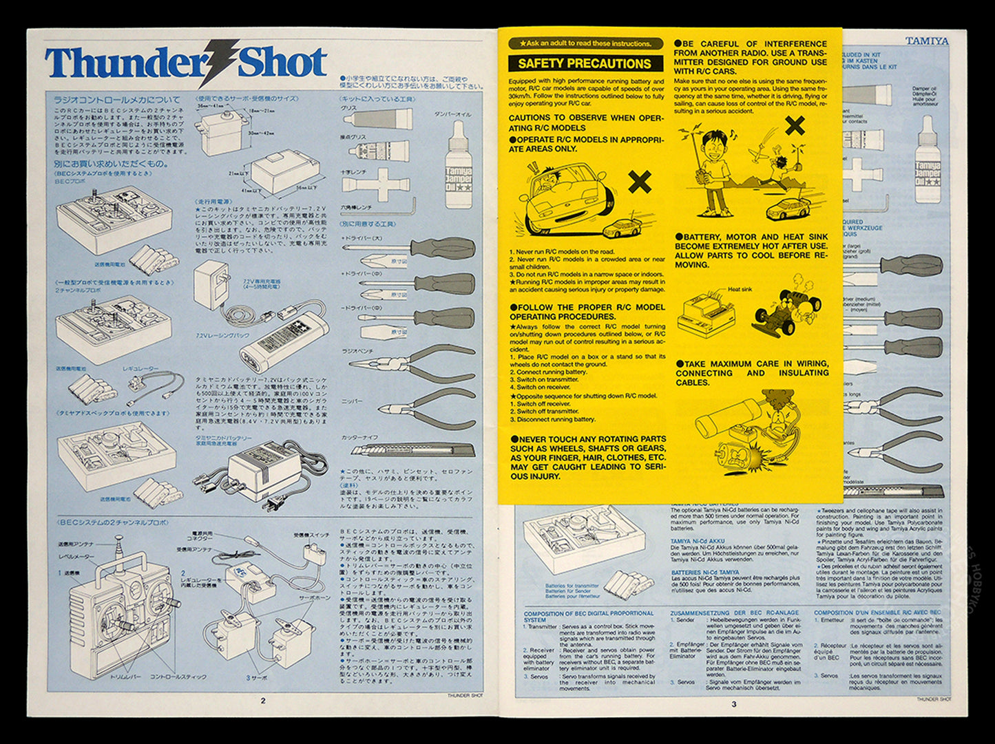 Tamiya 1/10 RC Thunder Shot 2005 Re-release Version #58361 Thunder Shot Chassis Racer
