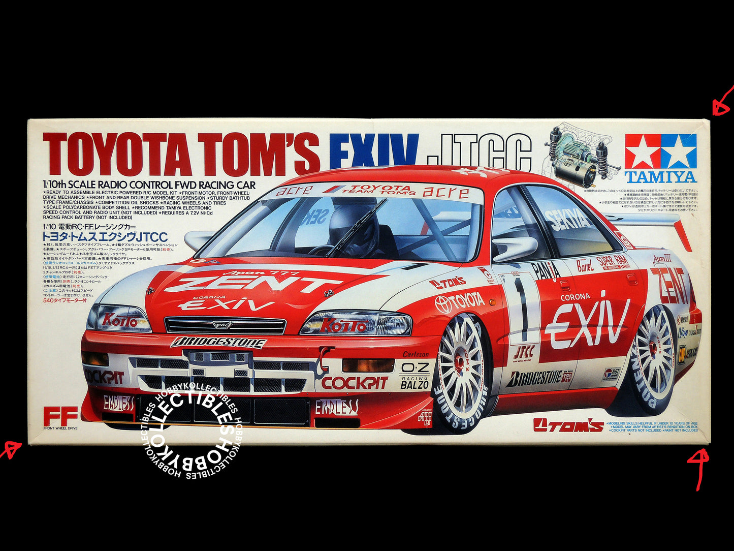 Tamiya Vinatge 1/10 RC Toyota Tom's EXIV JTCC #58167 Model Kit