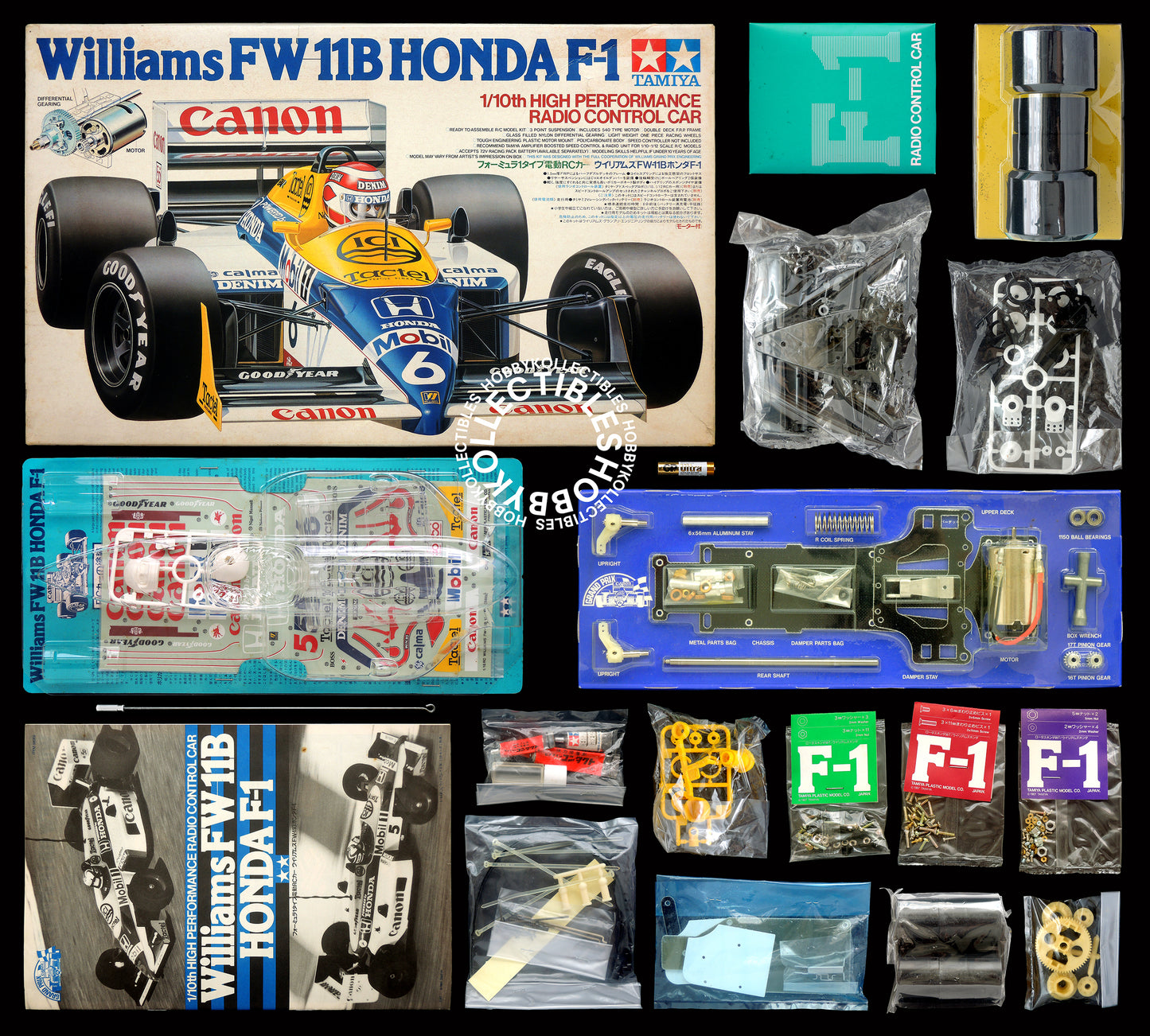 Tamiya Vintage 1/10 RC Williams FW-11B Honda F-1 #58069 RW Chassis Model Kit
