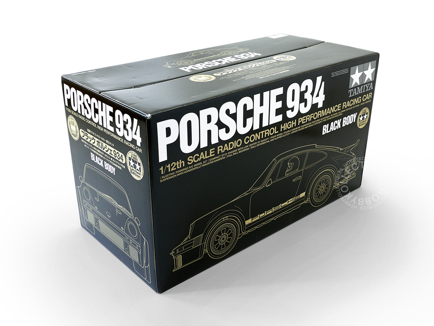 Tamiya 1/12 RC Porsche 934 Black Body(2 Bodies) Limited Edition #84057