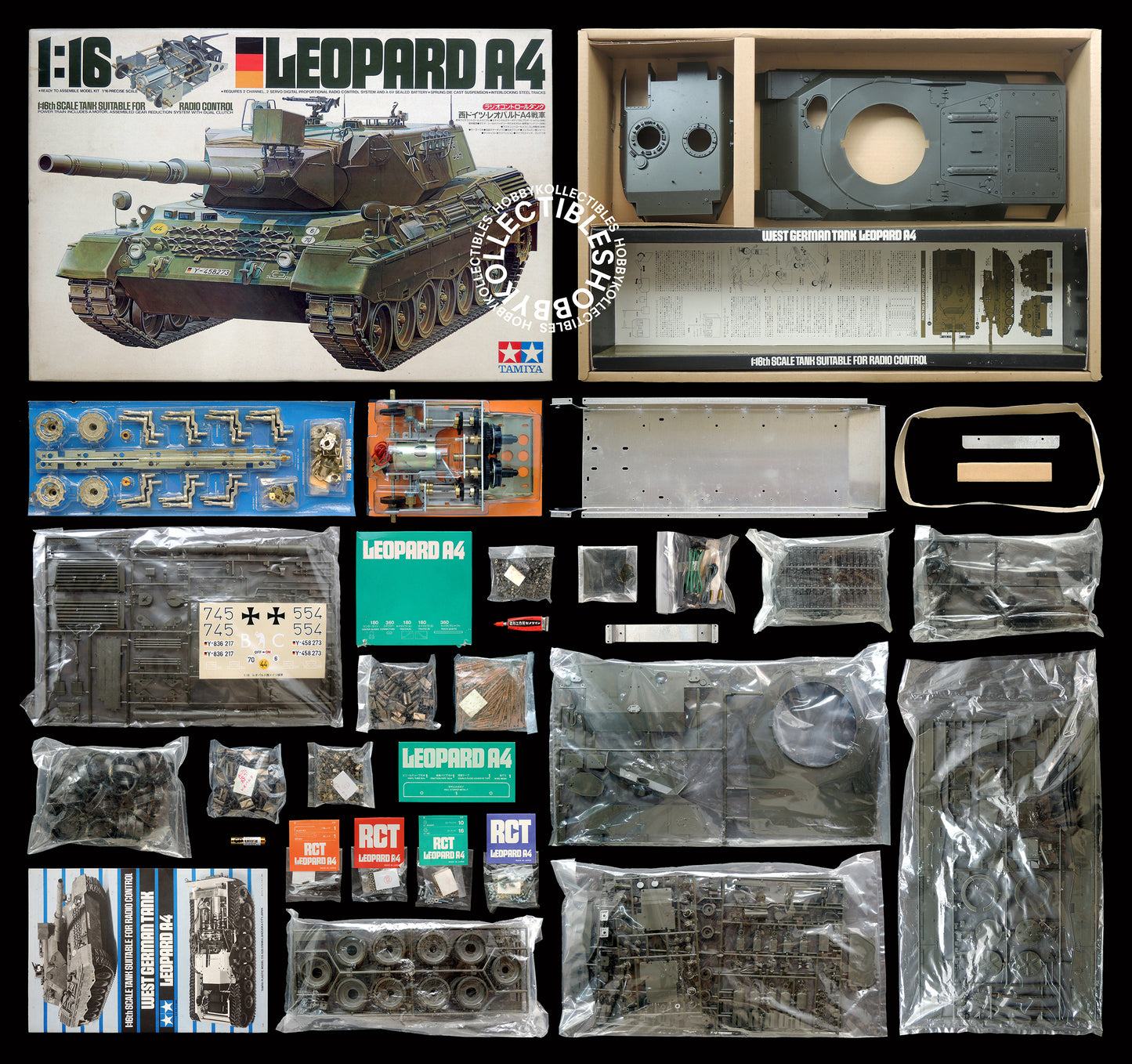 Tamiya Vintage 1/16 RC German Tank Leopard A4 RT1602 Model Kit