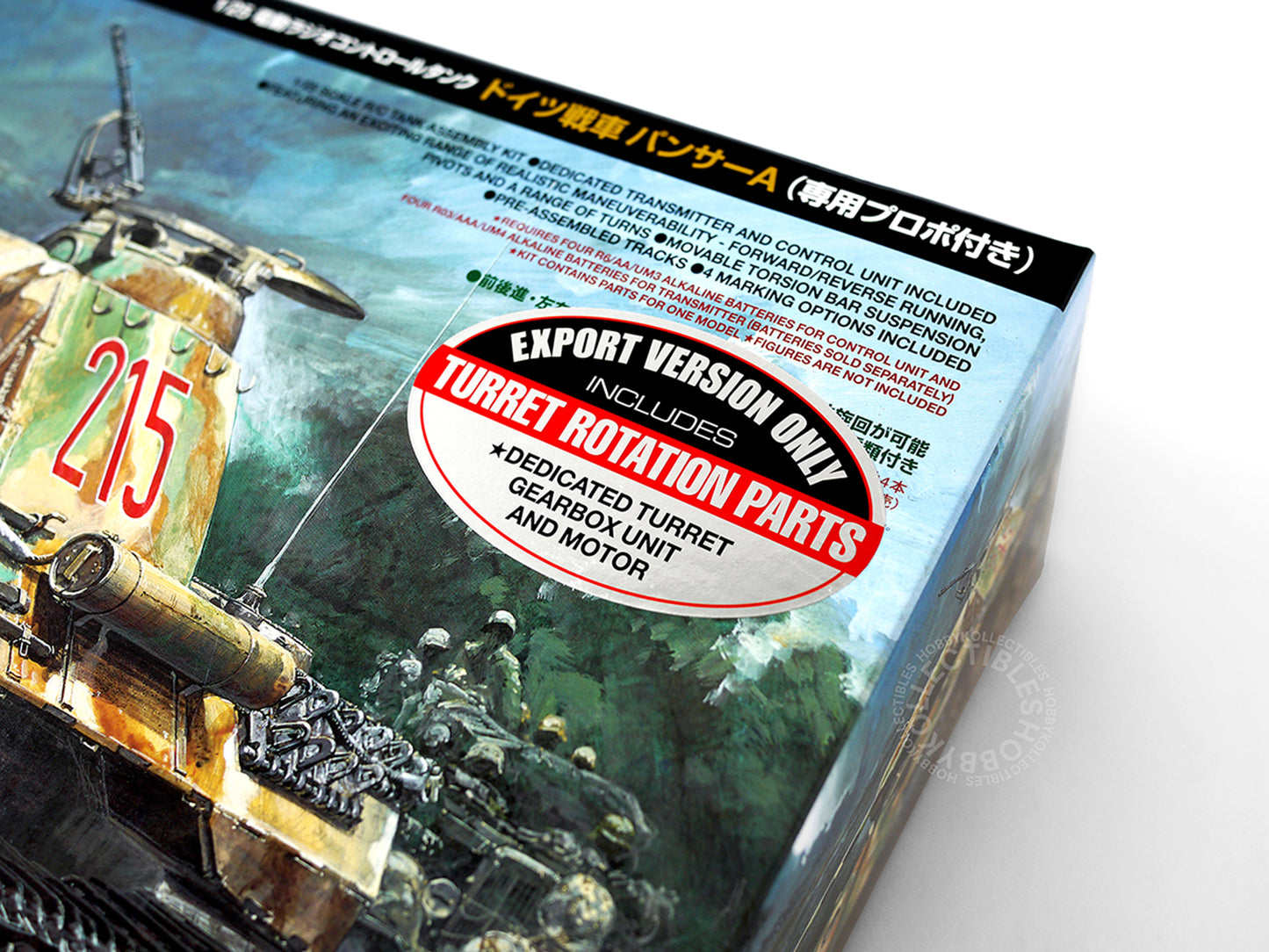 Tamiya 1/25 RC German Tank Panther Ausf.A w/Control Unit + Turret Rotating Parts #56605 Model Kit