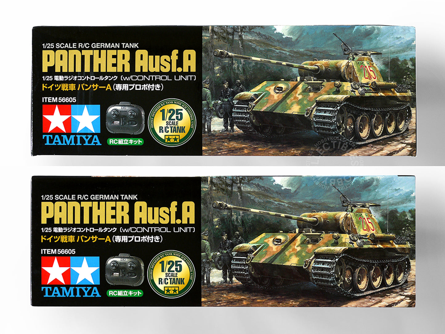 Tamiya 1/25 RC German Tank Panther Ausf.A w/Control Unit + Turret Rotating Parts #56605 Model Kit