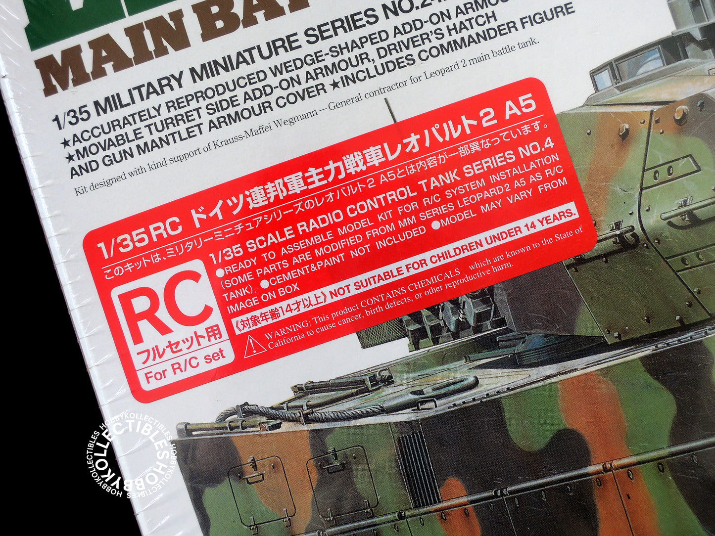 Tamiya 1/35 RC German Leopard 2 A5 Tank w/RC Set #48204 Model Kit