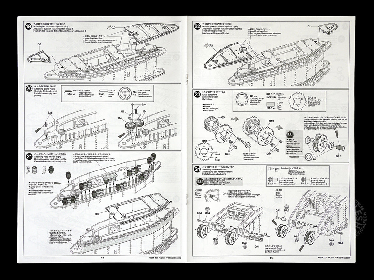 Tamiya 1/35 RC British Tank MK.IV Male w/RC System Model kit