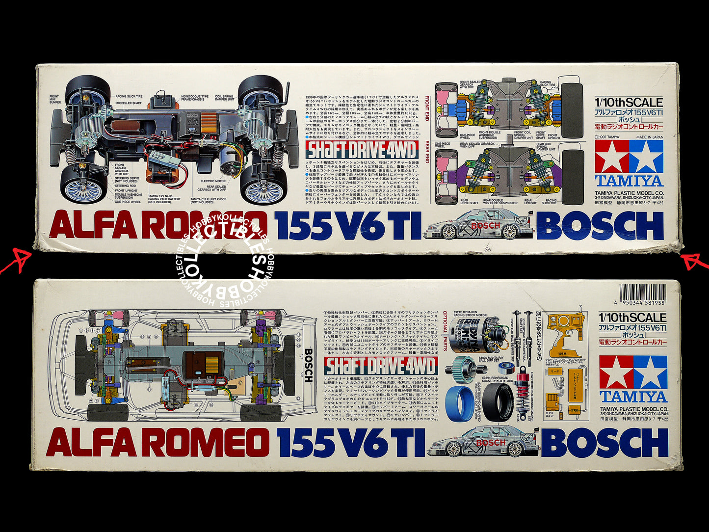 Tamiya Vintage 1/10 RC Alfa Romeo 155 V6 TI Bosch #58195