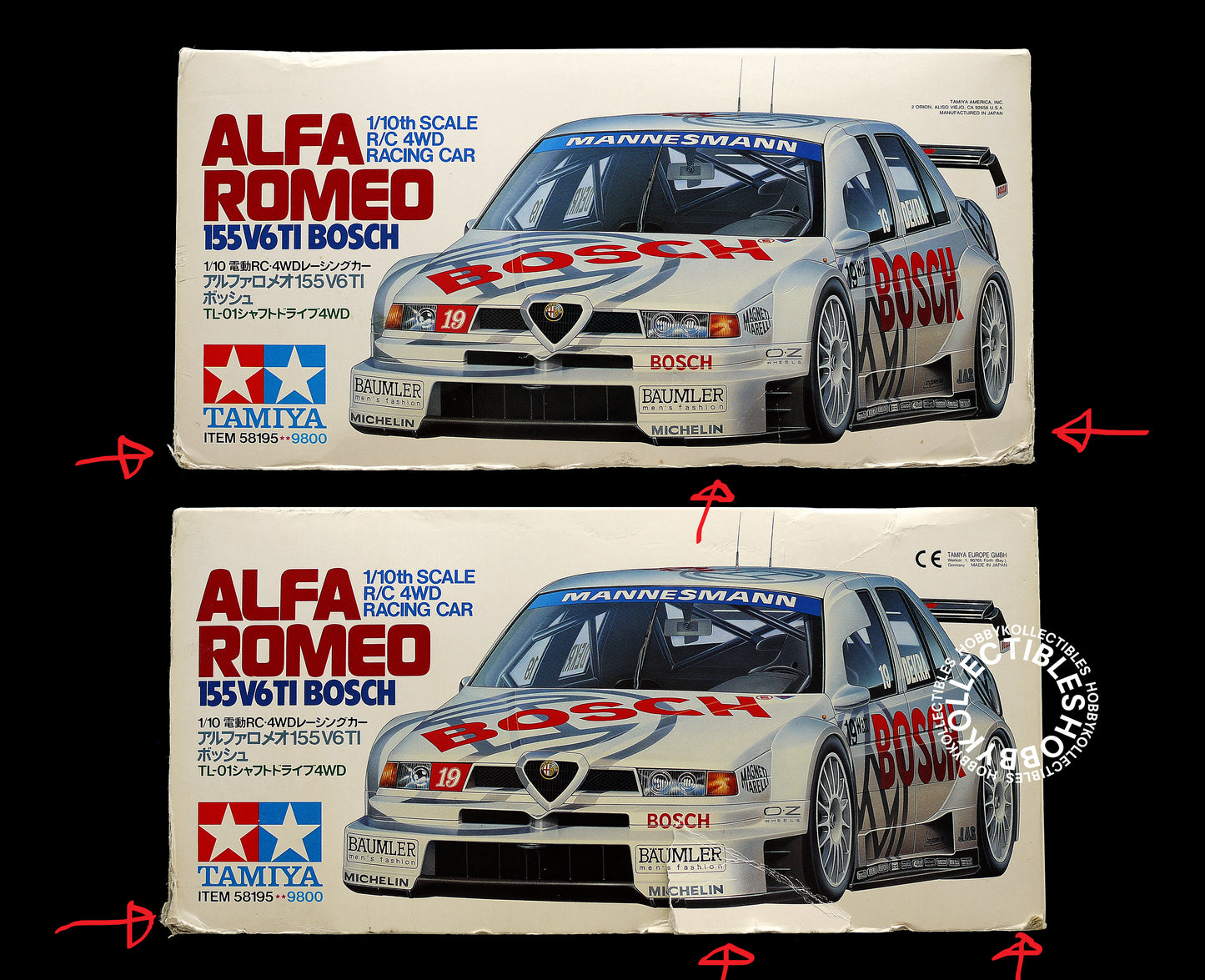 Tamiya Vintage 1/10 RC Alfa Romeo 155 V6 TI Bosch #58195
