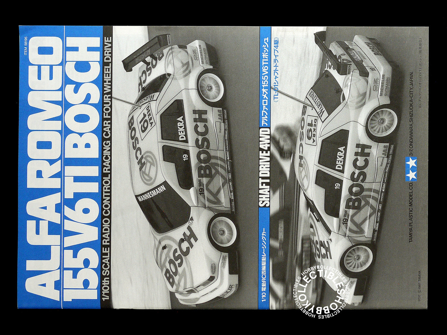 Tamiya Vintage 1/10 RC Alfa Romeo 155 V6 TI Bosch #58195