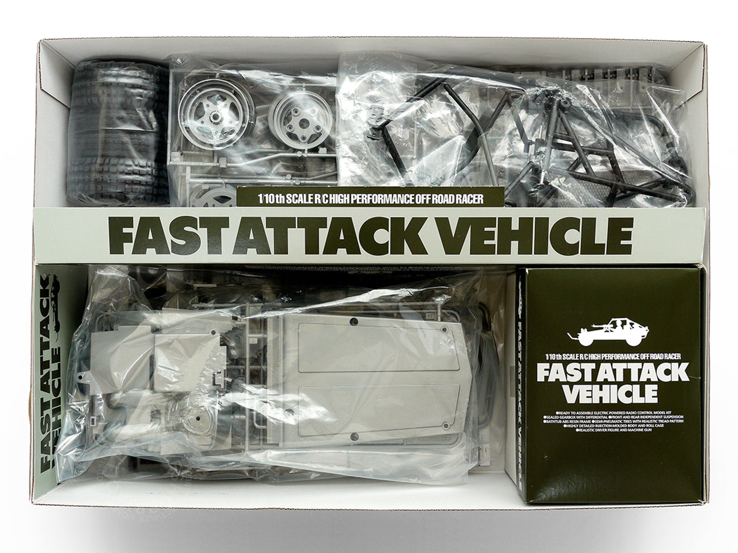 Tamiya 1/10 RC Fast Attack Vehicle w/Shark Mouth(2012) #58539 FAV Chassis Rare