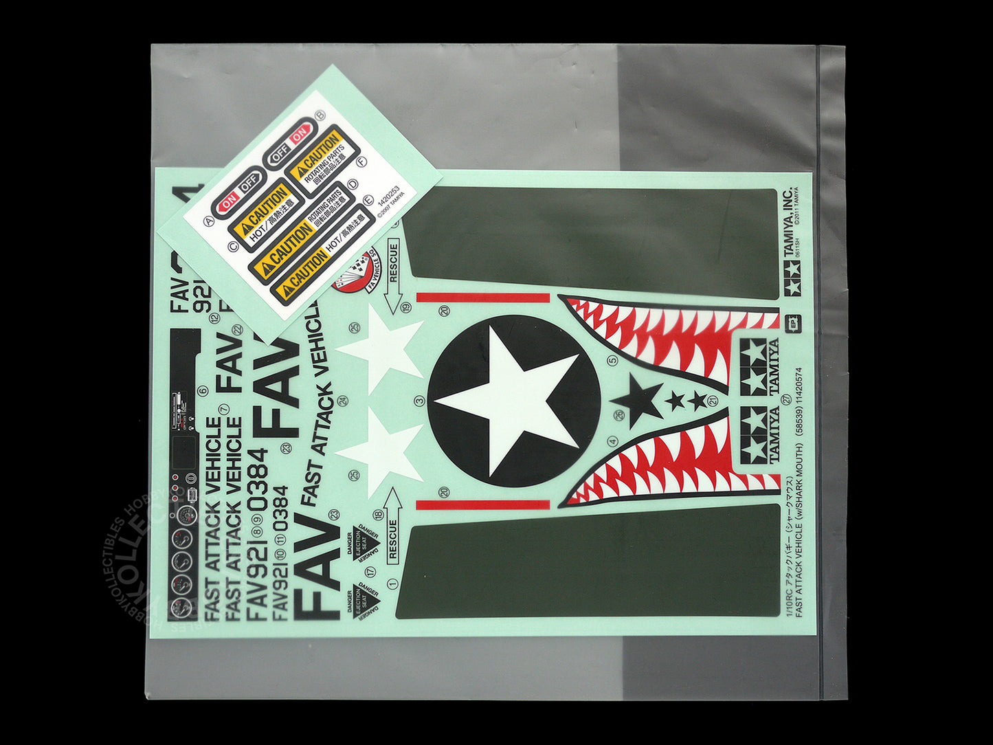 Tamiya 1/10 RC Fast Attack Vehicle w/Shark Mouth(2012) #58539 FAV Chassis Rare