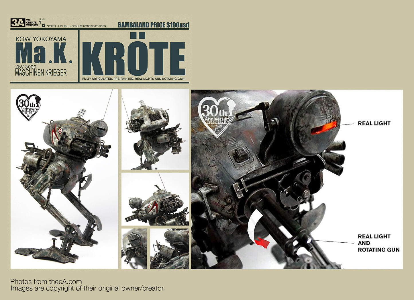 Ma.K 3A threeA SF3D 1/12 Krote TW-47 Action Figure Factory Sealed
