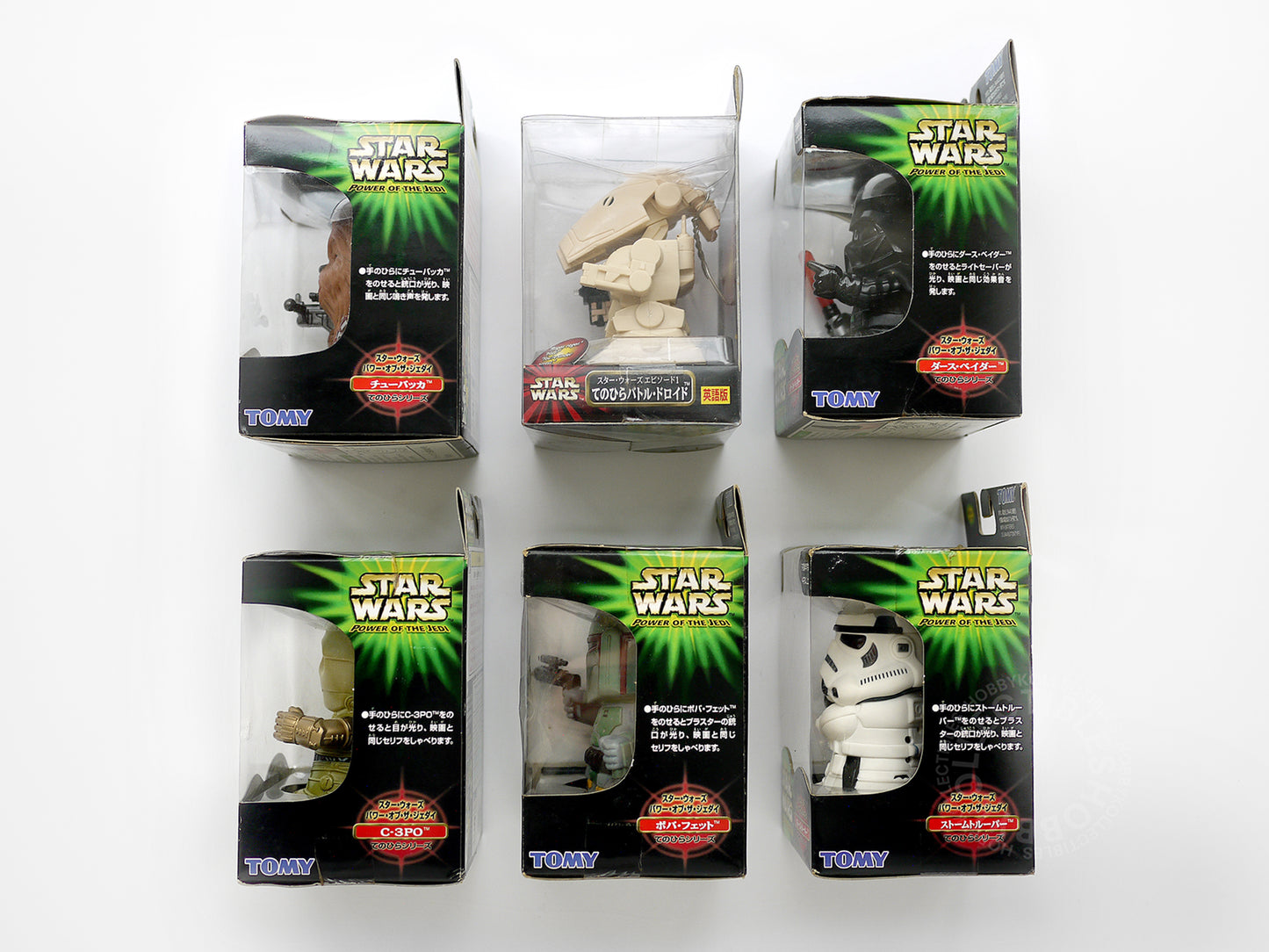 Lot of 6 Vintage Tomy Star Wars Electronic Palm Talker 3.5" Cute Version C-3PO Darth Vader Trooper