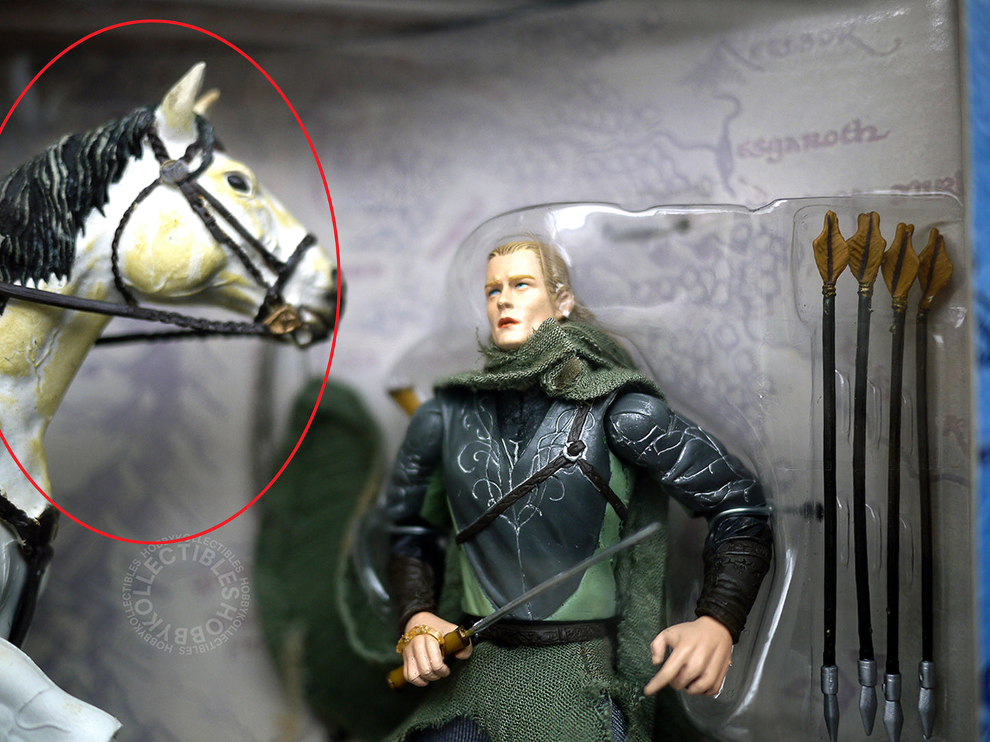 Toy Biz LOTR Lord of the Rings Legolas w/Horse & Rider Deluxe Action Figure Set (SOLD-AS-IS Item)