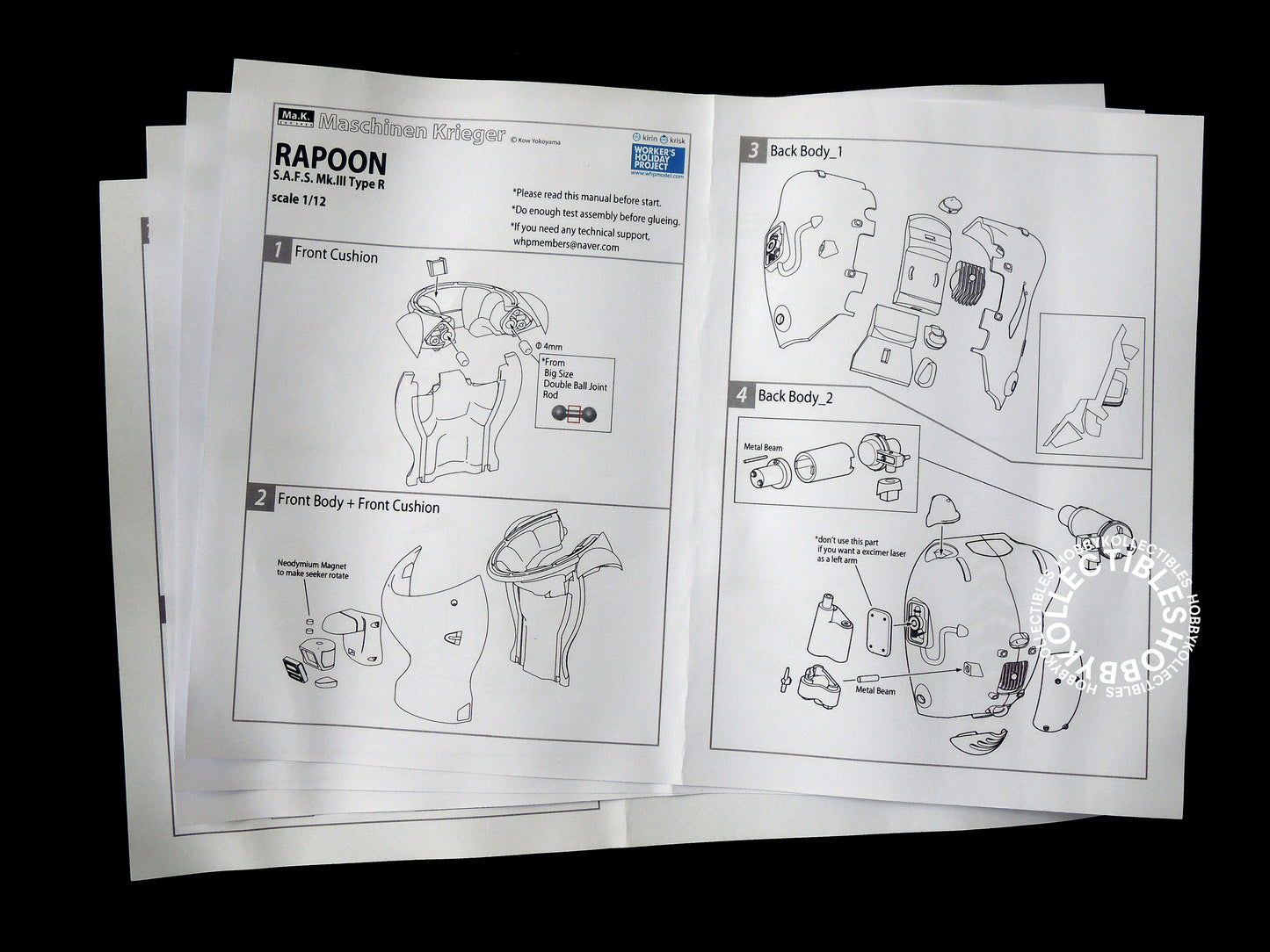 (SOLD) Ma.K SF3D WHP Worker's Holiday Project 1/12 SAFS Rapoon Full Resin Kit