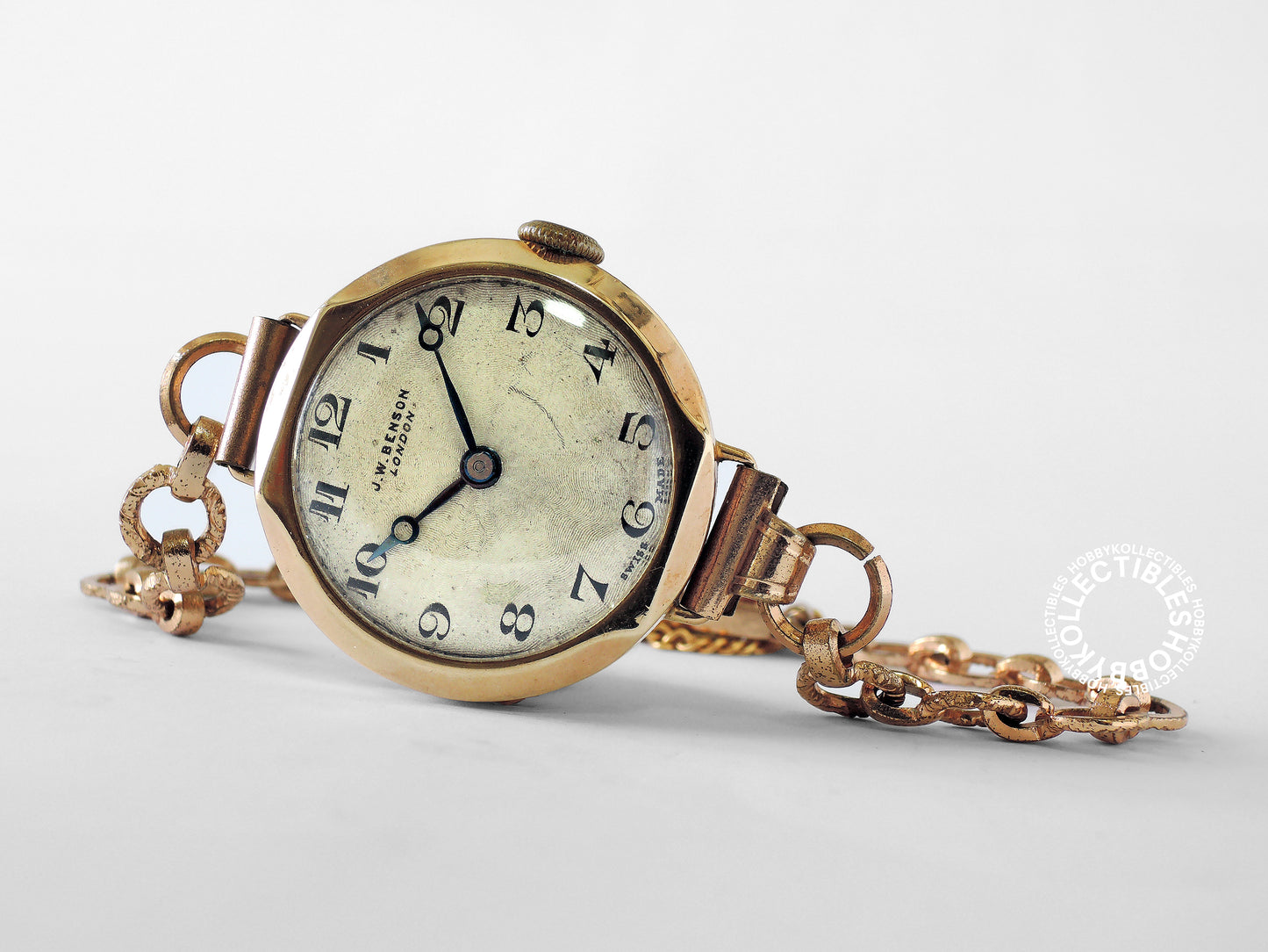 Swiss Vintage J.W. Benson 9K Gold Lever Ladies Wrist Watch