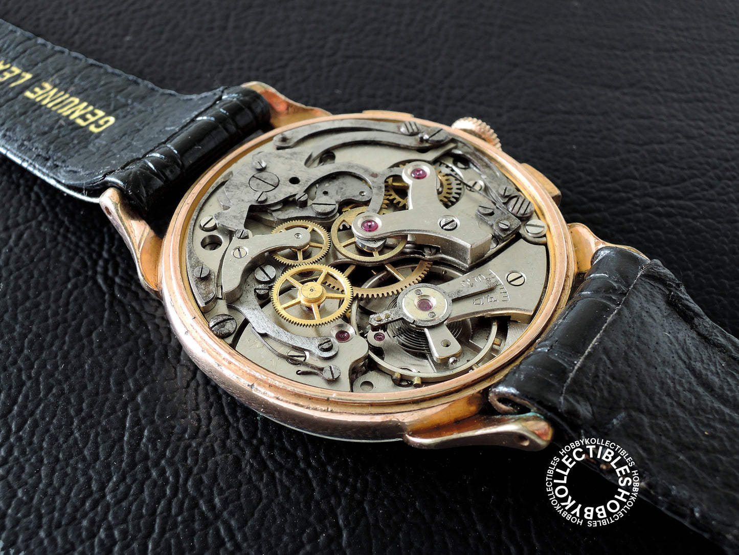 Swiss Vintage Enicar Gold Plated Chronograph Wrist Watch