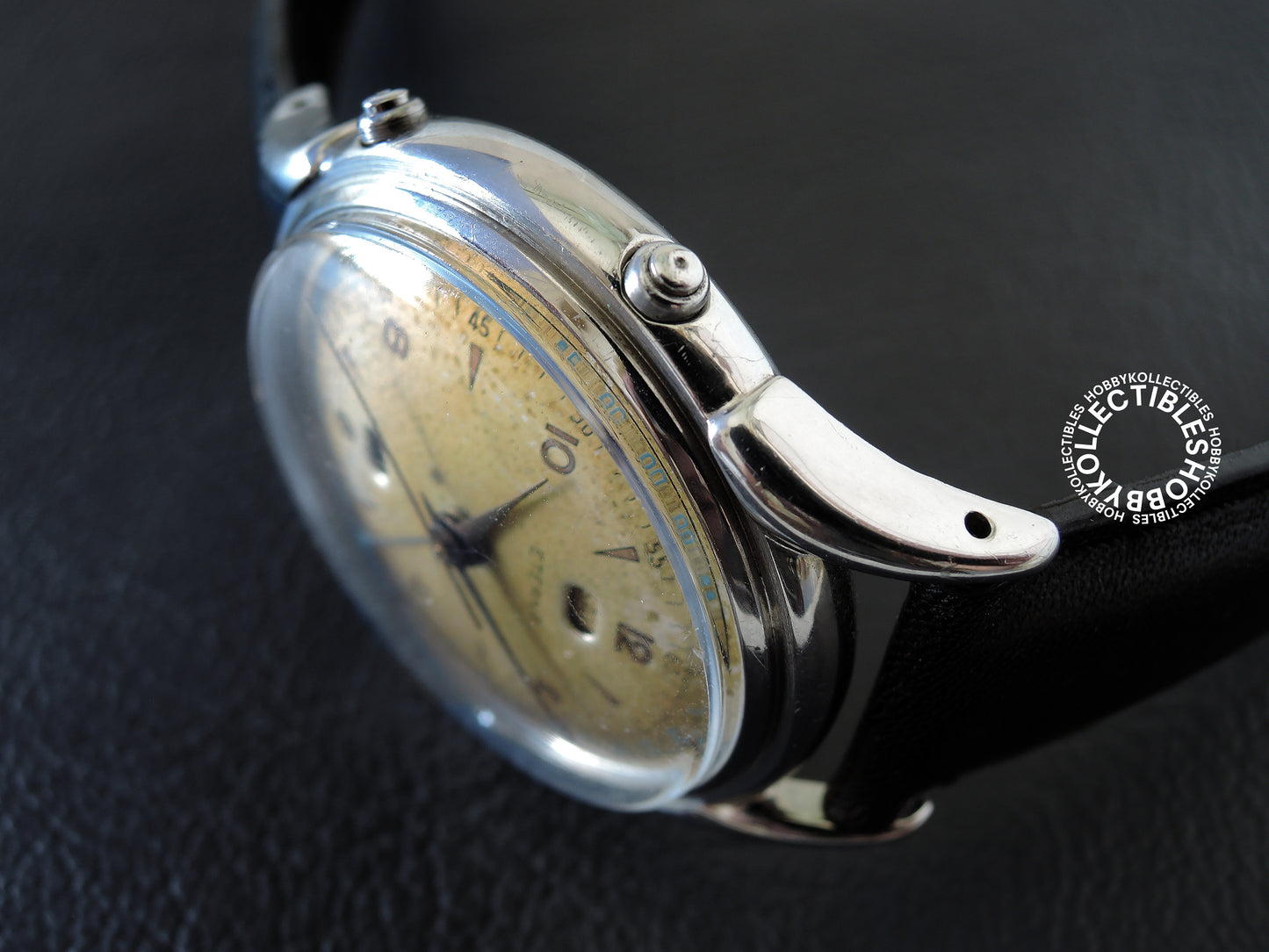 Swiss Vintage Eterna Stainless Steel Triple Calendar Wrist Watch