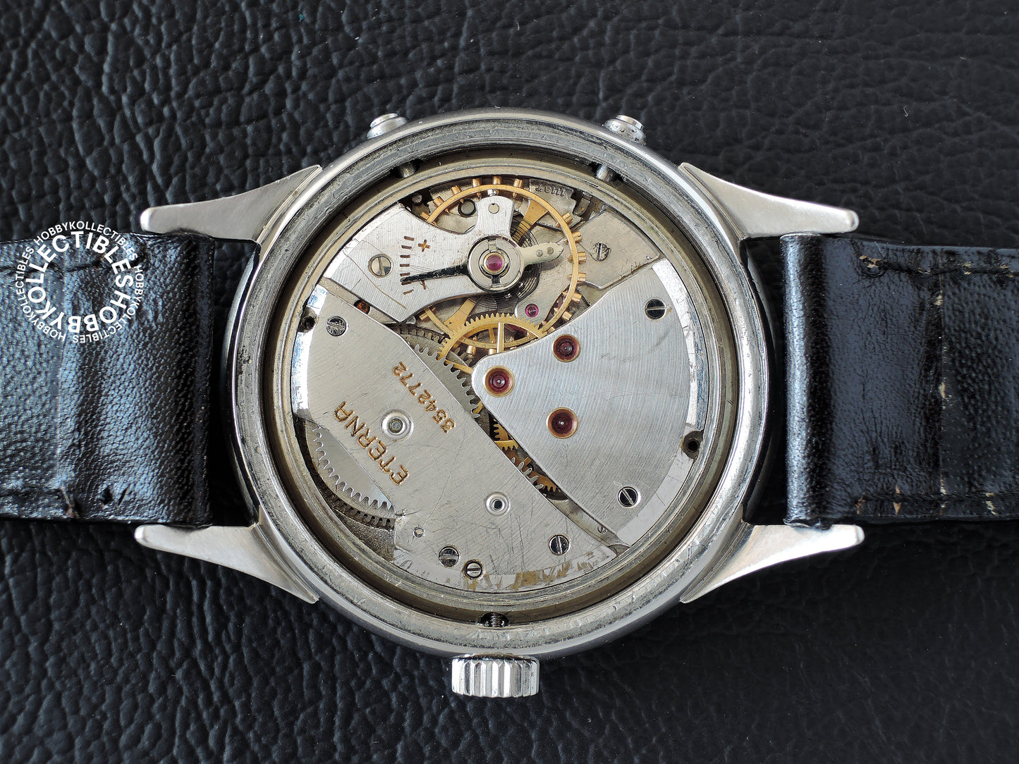 Swiss Vintage Eterna Stainless Steel Triple Calendar Wrist Watch