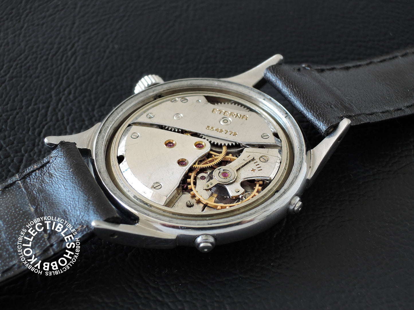 Swiss Vintage Eterna Stainless Steel Triple Calendar Wrist Watch