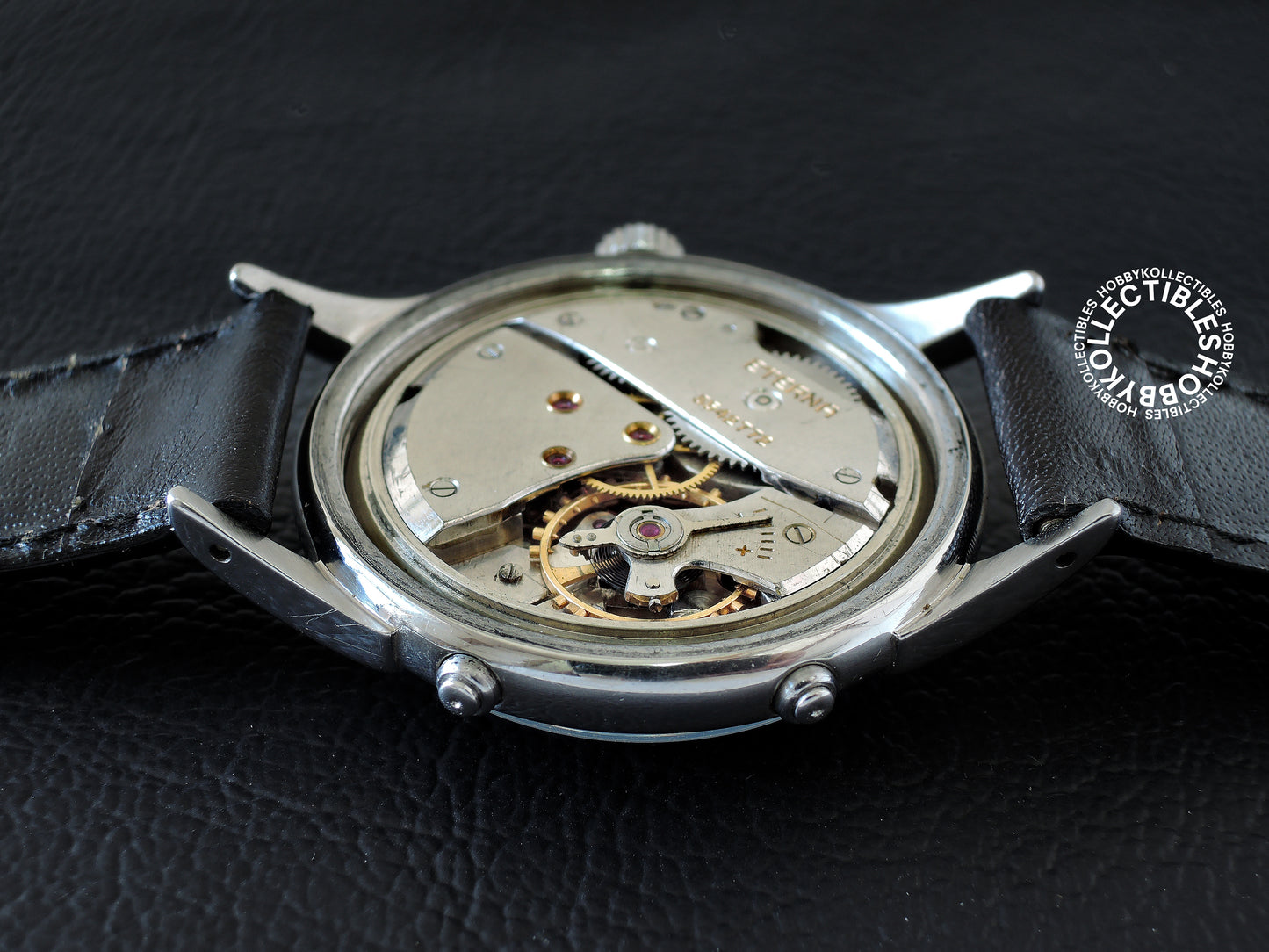 Swiss Vintage Eterna Stainless Steel Triple Calendar Wrist Watch