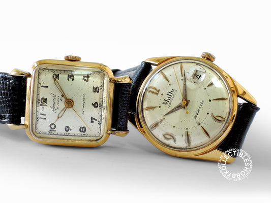 Lot(C) of 2 Vintage Wrist Watch Accurist & Mudu NEED SERVICE